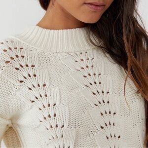 FP Movement by Free People Cream Cowl Neck Sweater
